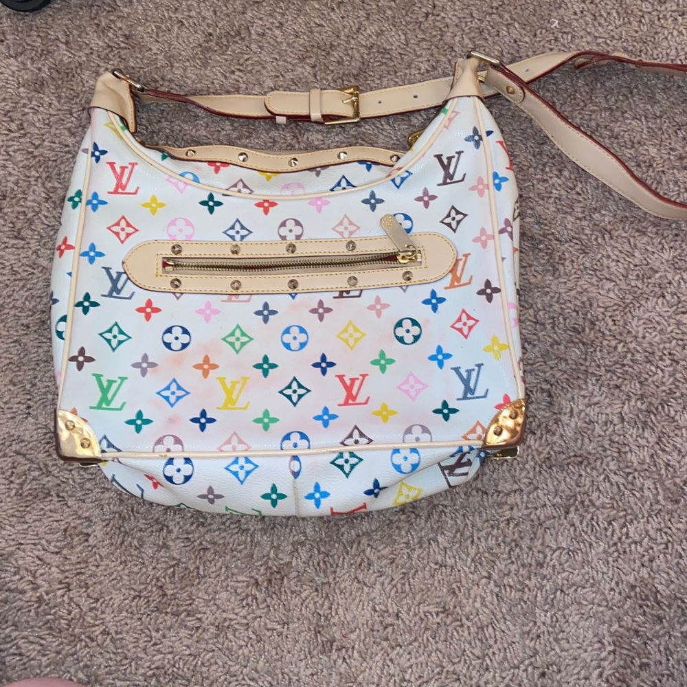 White Louis Vuitton with original bag